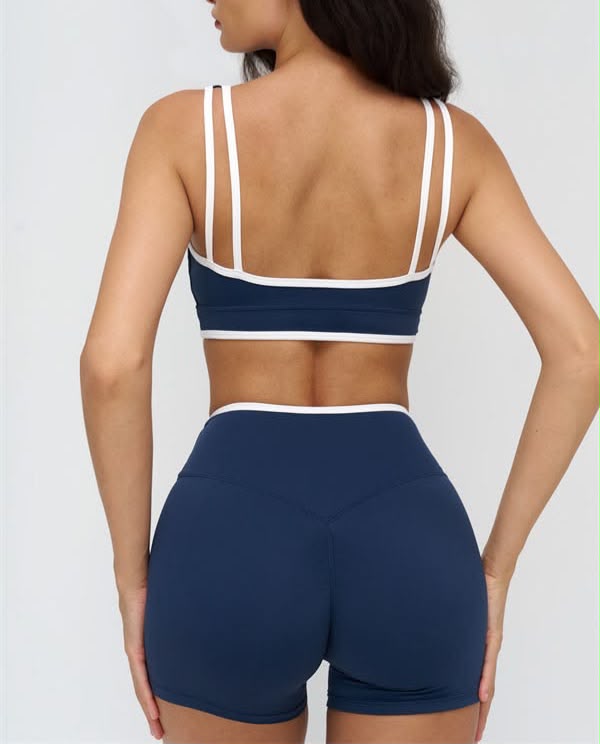 Conjunto Deportivo Short Outline Azul Oscuro